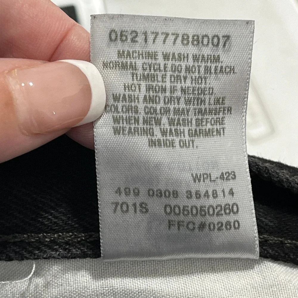 Vintage Y2K Levis 505 Jeans Mens 33x30 Regular Fit Faded Black Denim Casual Wear